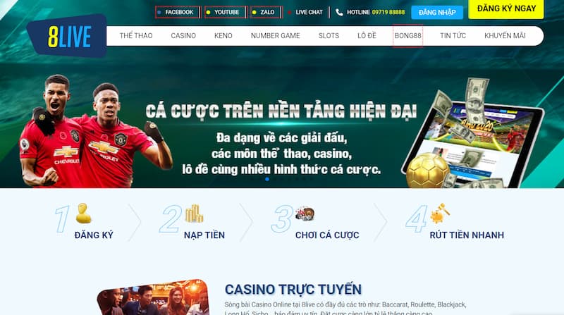 Cùng 8live tìm hiểu về sân chơi cá cược bóng đá 8live