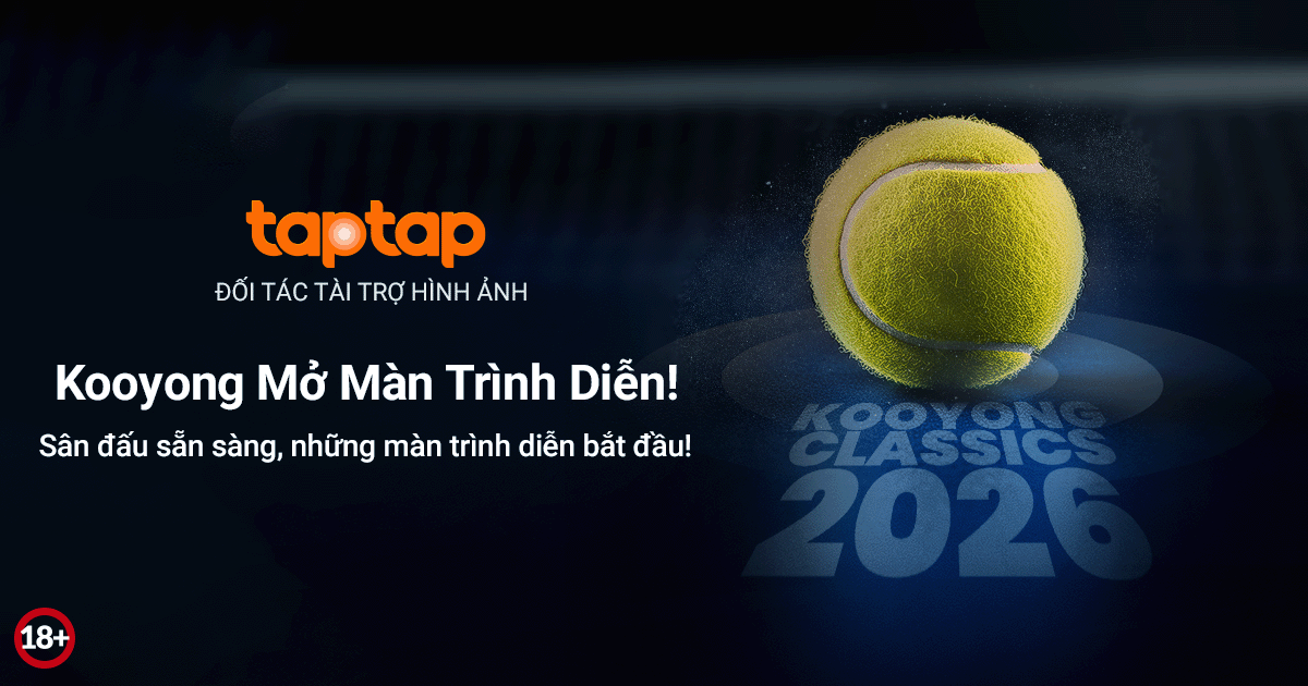 Công bố hợp tác: taptap trở thành Đối Tác Tài Trợ Hình Ảnh Kooyong Classic 2026